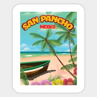 San Pancho beach travel poster Sticker